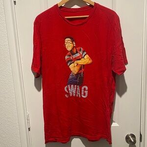 Vintage Steve Urkel Swag Red Graphic T-Shirt